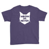 meow or never cat Youth Tee