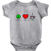 peace love coffee (2) Baby Onesie