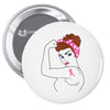 breast cancer girl power Pin-back button