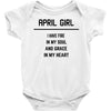 April Girl Baby Onesie