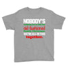 nobody's walking out on this fun old fashioned family christmas we're Youth Tee