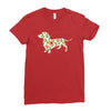 dachshund flower Ladies Fitted T-Shirt