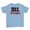 911 dispatcher heroes black logo Youth Tee
