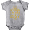 kings are born in 1957 Baby Onesie