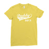 daddy since 2015   mens funny Ladies Fitted T-Shirt
