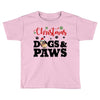 christmas dogs and paws Toddler T-shirt
