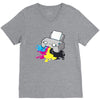 printer V-Neck Tee