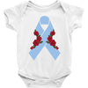 stomach cancer ribbon and rose Baby Bodysuit