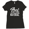 birthday gifts for boyfriend feel this t shirt that's boyfriend materi Ladies Fitted T-Shirt