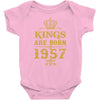 kings are born in 1957 Baby Onesie