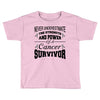 never underestimate the strength and power of a cancer survivor Toddler T-shirt