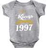 kings are born in 1997 Baby Onesie