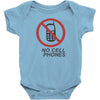 no cell phones Baby Onesie