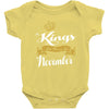 kings are born in november Baby Onesie