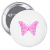 breast cancer butterfly Pin-back button