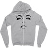 girl eye face black Zipper Hoodie