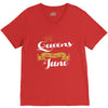 queens are born in june V-Neck Tee