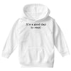 it's a good day to read text Youth Hoodie