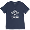 The Best Father Was Born In Februay V-Neck Tee