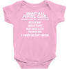 Smartass April Girl Baby Onesie