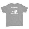 i support single moms stripper pole dancer funny saying Youth Tee