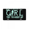 i ski like a girl License Plate