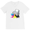 printer V-Neck Tee