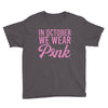 in october we wear pink Youth Tee