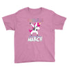 Unicorns are Born in March Dabbing Youth Tee