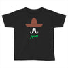 ladies sombrero  funny retro mexico mustache designer Toddler T-shirt