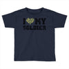 i love my soldier regular camouflage Toddler T-shirt