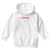#drunk hashtag neon pink Youth Hoodie