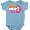 She Wants The D - Dunkin Donuts Baby Onesie