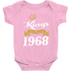 kings are born in 1968 Baby Onesie