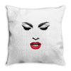 girl eye face red libs Throw Pillow