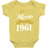 kings are born in 1961 Baby Onesie