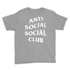 anti social social club White logo Youth Tee