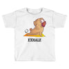 yoga pug exhale Toddler T-shirt