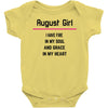 August Girl Baby Onesie