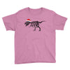 t rex skeleton santa claus Youth Tee