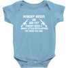 nobody needs an ar 15 Baby Onesie