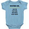 November Girl Baby Onesie