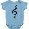 the music is the key Baby Onesie