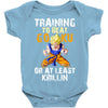 Training To Beat Goku Baby Onesie