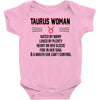 Taurus Woman Baby Onesie