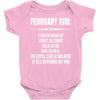 Super February Girl Baby Onesie