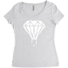 dripping diamond logo Women's Triblend Scoop T-shirt