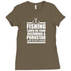 fishing t shirt funny fishing Ladies Fitted T-Shirt