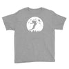 skiier moon moonlight silhouett Youth Tee