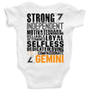 Strong Independent Motivated Gemini Baby Onesie